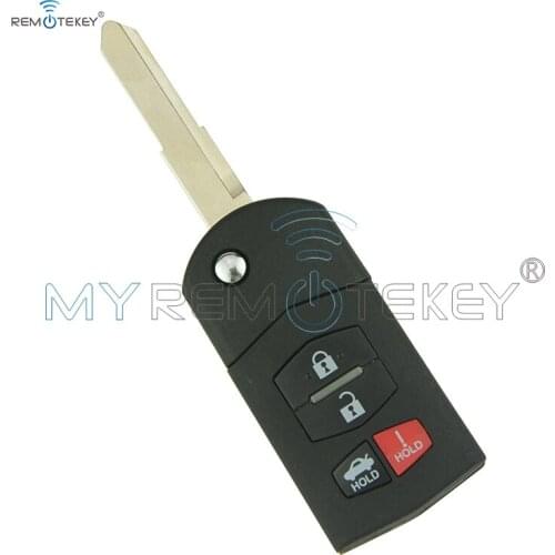 Car Key Shell Replacement Remote Key Transmitter Shell 4 Button BGBX1T478SKE12501 For Mazda 3,5,6 Remtekey