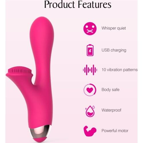 Rabbit Vibrator Female Masturbator G Spot Massage Clit Stimulate Erotic Sex Toys For Women Lesbian Orgasm Adult Products