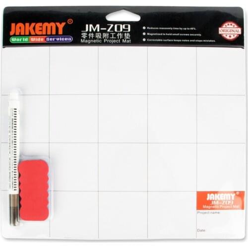 JAKEMY JM-Z09 Magnetic Project Mat Screw Work Pad with Marker Pen Eraser for Cell Phone Laptop Tablet Phone Repair Tools Mat