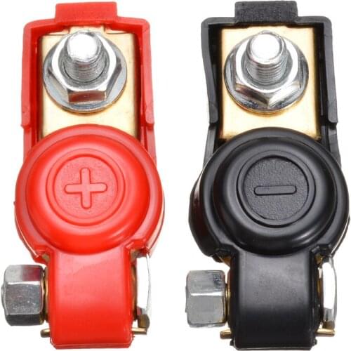 2pcs Red+Black Cars Quick Release Battery Terminals Clamp Clip 12-24V Positive+Nagative Batteries Terminal Connector Accessories