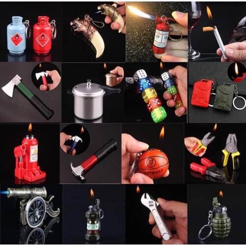 Mini Metal Butane Gas Lighter 1pcs Creative Fashion Inflatable Cigarette Tool Funny Model Smoking Gift Military Lighter