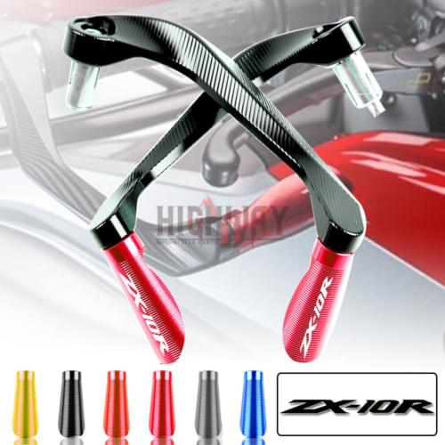 Motorcycle 7/8'' CNC Handlebar Grips Guard Brake Clutch Levers Guards Protector For Kawasaki Ninja ZX10R ZX-10R