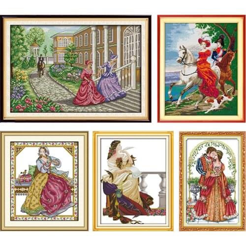 Forever Love Cross Stitch Kits Stamped Fabric Patterns 11CT 14CT Printing Counted Decor Thread Crafts Embroidery Needlework Sets
