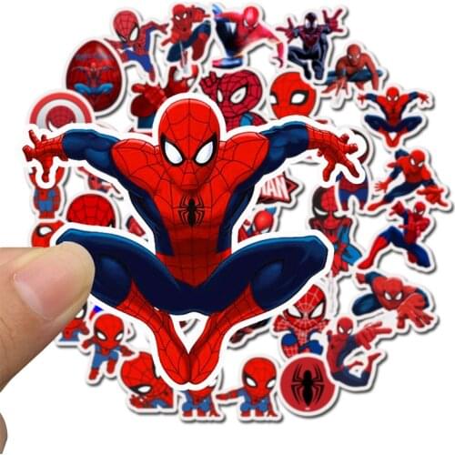 32 Marvel Spiderman Doodle Stickers Motorcycle Scooter Luggage Water Cup Mobile Phone Case Trolley Guitar Cartoon Toy