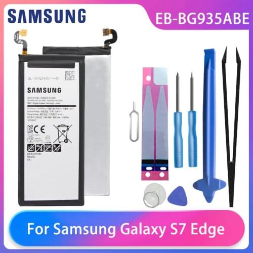 Original Samsung GALAXY S7 Edge S7Edge G9350 G935FD SM-G935F SM-G935P G935P Phone Battery EB-BG935ABE 3600mAh Free Tools