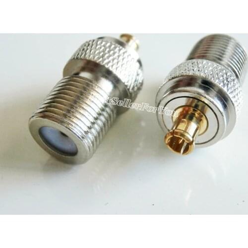 10Piece F Female Jack To MCX Male Plug Straight Rf Coax Coaxial Connector Adapter 75 Ohm