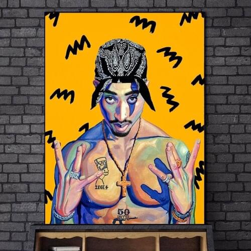 Portrait Of 2PAC Canvas Paintings On the Wall Tupac Modern Art Posters And Prints Tupac Art Canvas Pictures Home Decor Cuadros