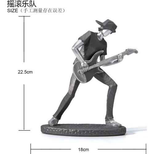 Resin music piano line rock band electric guitar home TV cabinet wine porch drum decoration