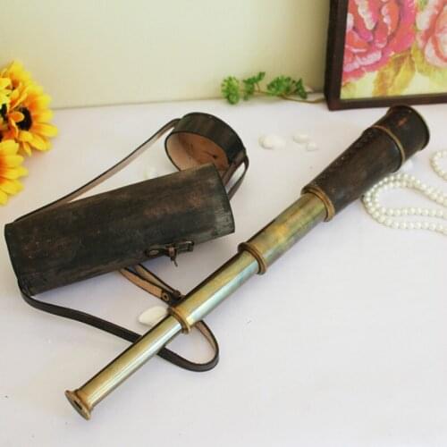 Handle Brass Pure Copper Handle Single Telepictoscope Outdoor HD High Power Portable Living Room Decoration Lucky Artwork home