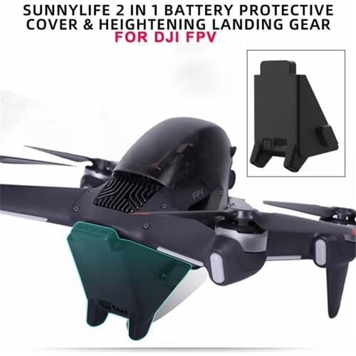 2-In-1 For DJI FPV Drone Silicone Battery Protector Cover Height Extender Landing Gear For DJI FPV Drone Combo Drone Accessory