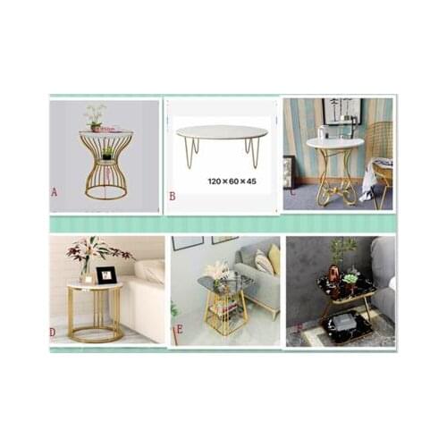 Nordic ins style simple sofa side cabinet light luxury marble corner several iron tea making several simple bedside table