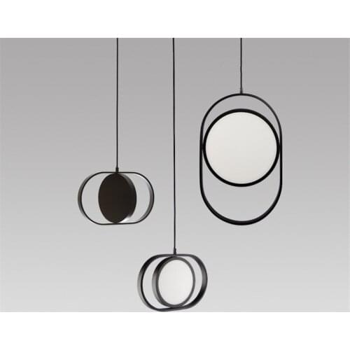Modern Rotatable LED Pendant Lights Nordic Ring Suspension Pendant Lamps For Coffee Clothing Store Hotel Pendant Lighting PA0352