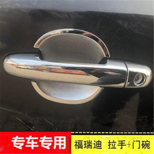 Car styling for 2009-2017 Kia Forte 2009-2016 Car Accessories ABS Chrome Car Door Handle Cover + Cup Bowl Trim