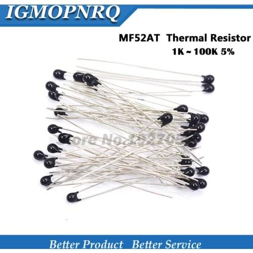 100pcs MF52AT MF52 B 3950 NTC Thermistor Thermal Resistor 5% 1K 2K 3K 4.7K 5K 10K 20K 47K 50K 100K
