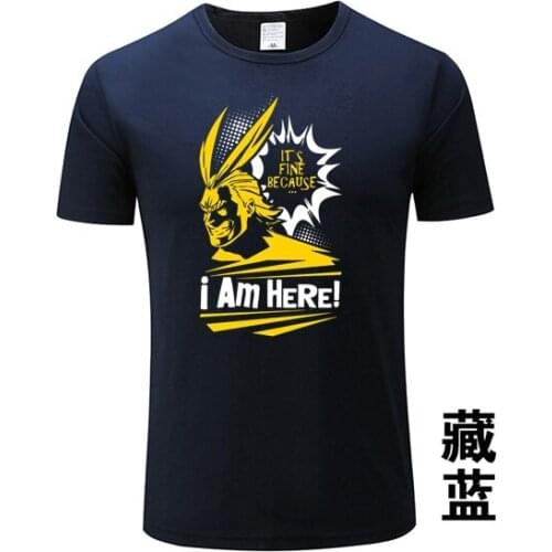 I Am Here! Male My Hero Academia - All Might Mens T Shirt Great TShirts Tee Nice Short-sleeved Game Women Men Tshirt DG-GG-55