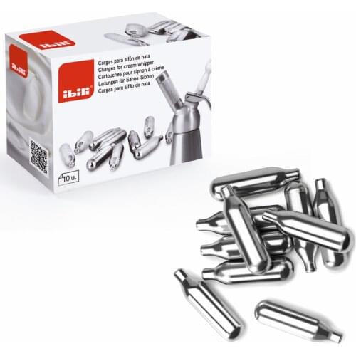 IBILI N2O Cargador Sifones De Nata 8g Caja 20Pcs X N2O IBILI Carga CAPSULAS Gas para Todas SIFON Nata