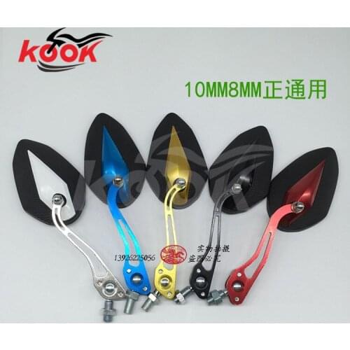 5 colors available motorcycle rearview mirror for yamaha honda suzuki kawasaki universal 10mm 8mm screw motorbike side mirrors
