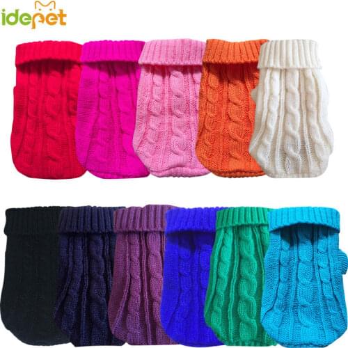 Pet Dog Cat Clothes Warm Cat Knitted Sweater For Cats Jumper Puppy Pug Coat Clothes Pullover Knitted Shirt Kitten Clothes 35