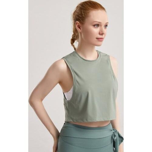 Womens running fitness yoga vest summer sleeveless loose breathable sportswear blouse top Stretch Sexy beautiful back Gym Sport