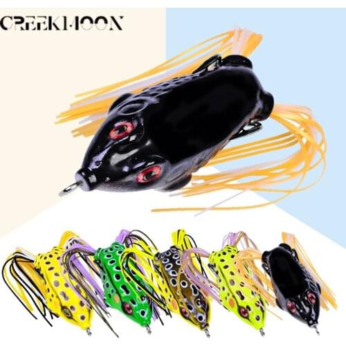 1pc 52mm 8.5g Top Water Ray Frog Shape Minnow Crank Wobbler for Fly Fishing Soft Tube Bait Plastic Floating Snakehead Lure