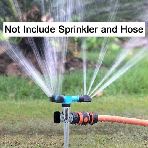 10 Pack Flow Thru Lawn Sprinkler Spike Base Watering Sprinklers for Yard Lawn and Grass Irrigation 1/2 Inch