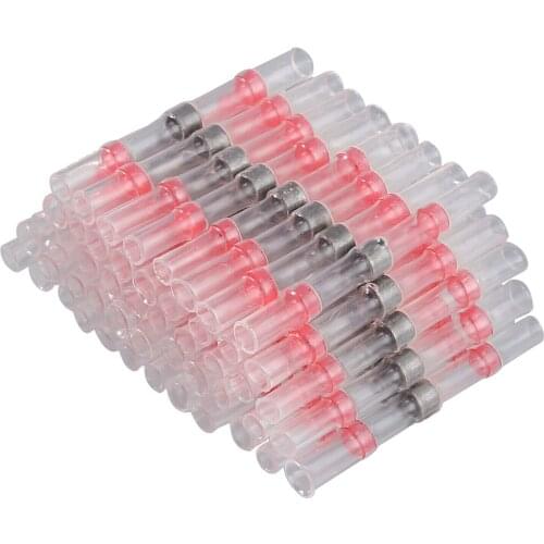 100/60/50/40/30/25/20/10/5X AWG 22-18 Assortment Insulated Solder Seal Sleeving Heat Shrink Wire Connectors Butt Crimp Terminals