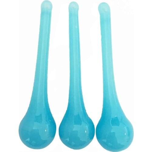 Opaline Blue 100pcs 16x60mm Crystal Chandelier Pendants Glass Lamp Parts Garland Strand Chains For Home/Wedding Decoration