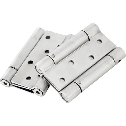 4 inch Free Door Spring Hinge Automatic Closing Two-way In and Out Open Door Closer Hinge 2pcs