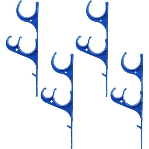4Pcs Pool Pole Hanger Plastic Holder Hooks for Telescopic Poles Skimmers Leaf Rakes Nets Brushes Hose Garden Tools