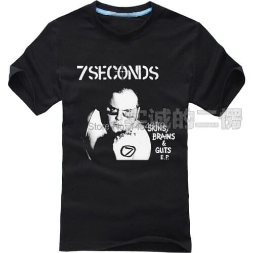 7 Second Punk Rock Band 3D Rocker Brand Shirt tshirt High Quality items fitness Hardrock heavy Metal 100%Cotton