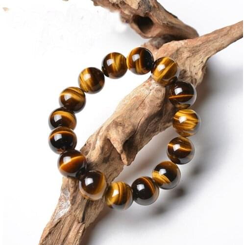 Fidelity Natural Yellow Tiger-eye Bracelet Tiger Eye' Stone Hand String Cool Raw Ore Jewelry Emerald Collection Certificate