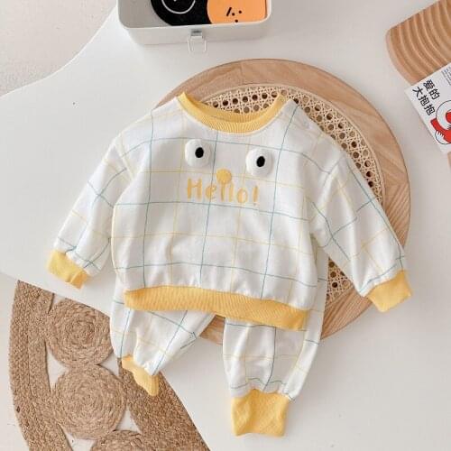 Childrens Clothing Toddler Boy Clothes Baby Girls Clothing Autumn Sports Sweater Pants Clothes for Boys Big Eyes Kids Tracksuits
