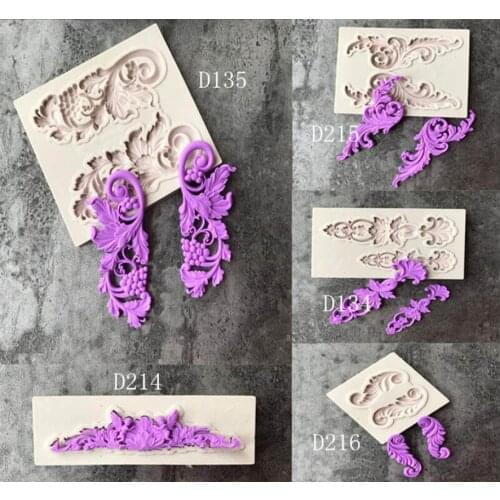 DIY Sugar craft Cake Vintage Relief Border Silicone Mold Fondant Mold Cake decorating Tools Gum paste Mold