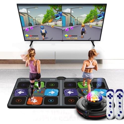Cdragon Double User Dance Mat Non-slip Dance Step Pads Motion Sense Wireless Accurate Foot Game Fitness Game Pad English PC Tv