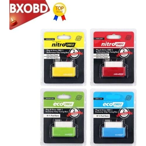 Ecoobd2 Nitroobd2 ECU Chip OBD2 For Benzine Diesel Cars Full Chip More Torque Plug/Drive Nitro OBD2 ECOTuning Box
