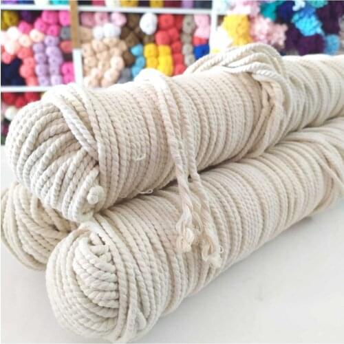 3 Mm Macrame Ecru Rope Hammock Hobby Soft Cotton (1 Kg)