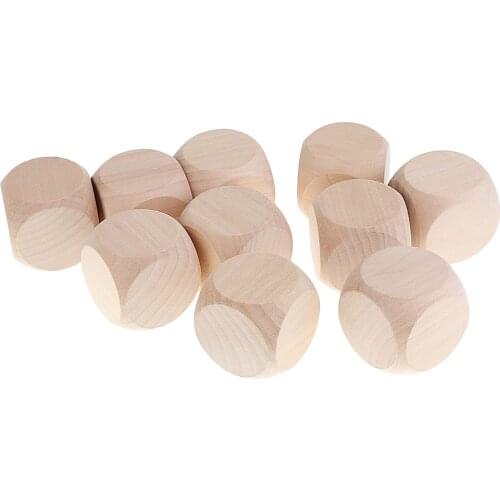 Pack of 10 Opaque Blank 6 Sided Dice Die 1.96inch for for Role Play MTG Game Parts