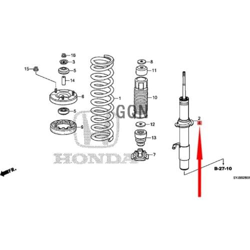 Left front shock absorber unit 2016-Hon daE LY SI ON hydraulic spring shock absorber electric vehicle nitrogen damper