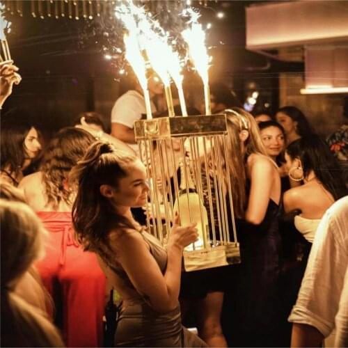 MOET CHAMPAGNE BOTTLE LED CAGE SHAPE GLORIFIER