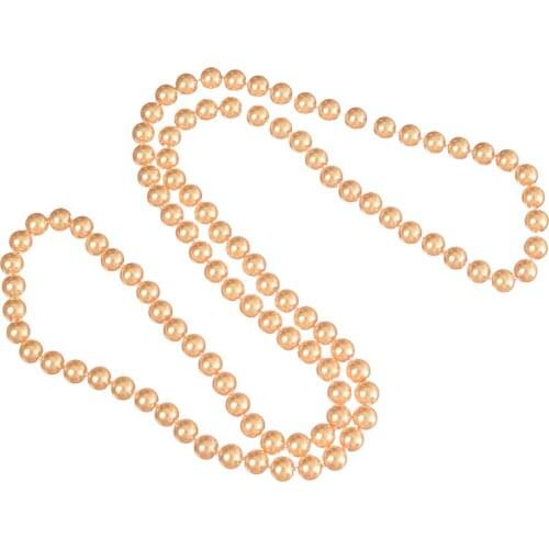 Fashion yellow artificial shell charms pearls 10mm round beads for diy women necklace jewelry making 36 inch MY4190