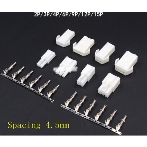 On the plug-in 4.5 pitch connector Ota head EL connector 2p3p4p male and female to the plug terminal