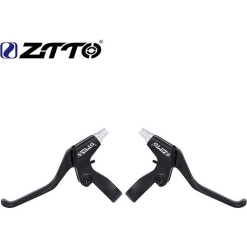 ZTTO MTB Road bike Brake Lever Set Aluminum Alloy Black Bicycle Handle 2-finger Left & Right with V-Brake