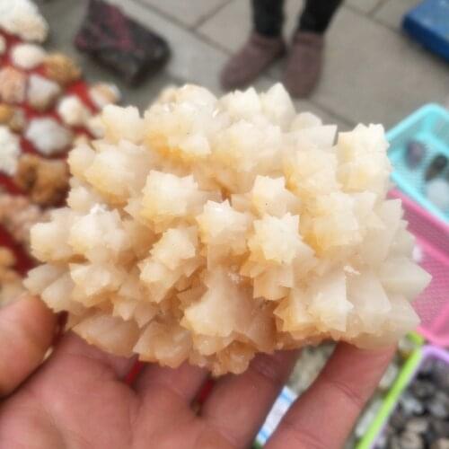 Natural Stone Calcite Crystal flow Raw Quartz Point Selenite Rough Crystal Cluster Calcspar Minerals Specimen Healing