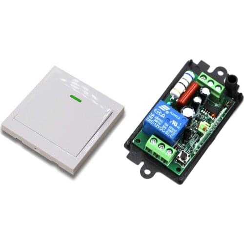 New 110V 220V 1CH Wireless Remote Control Switch System Receiver +Wall Panel Remote Transmitter Sticky Remote Smart Home Switch