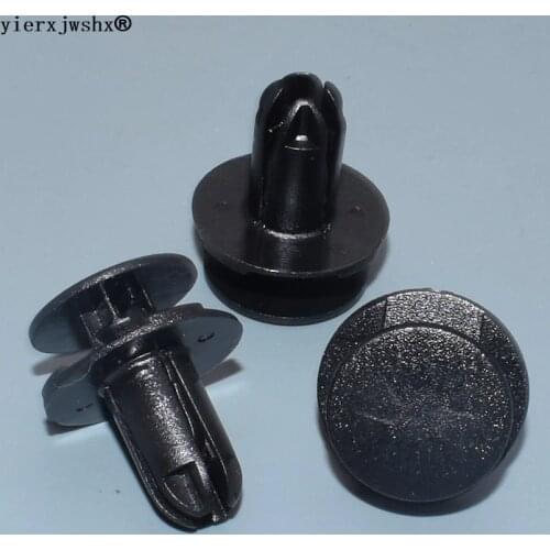 Yierxjwshx 8mm Fit Hole POM Black Front Bumper Retaining Clip Clip Fastener Push Latch Rivet for Hyundai 86595-2T500