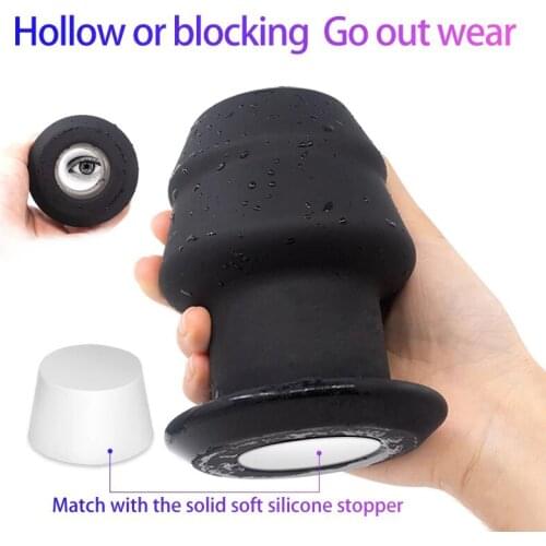 Hollow Butt Plug Super Huge Silicone Speculum With Stopper Anal Shower Head Sex Toys For Couple Woman Sex Gay Huge Anal Dildo 18
