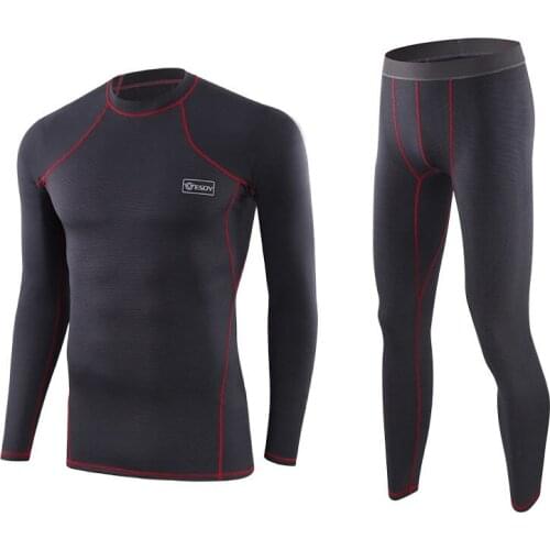 Outdoors Sprots Traing Elastic Suits Slim Fit Fitness Training Suit Mountaineering Thermal Underwear Set