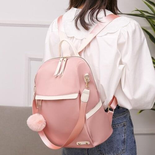 2020 Preppy Style Women Backpacks Kawaii Pink Oxford Ladies Back Bag Pack Female Backbag Quality School Bags for Teenage Girls