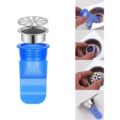 1PC Silicone Floor Drain Cover Protector One Way Valve Pipe Tube Drain Strainer