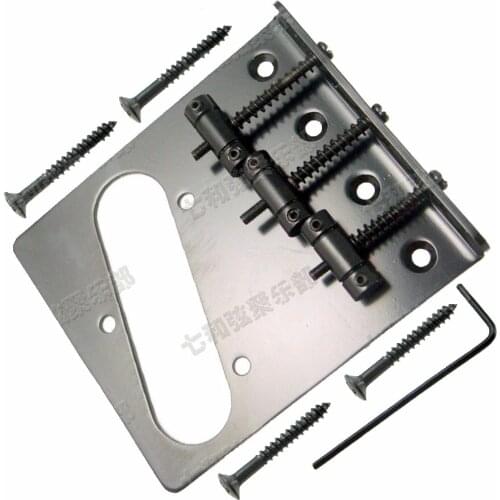 1Set Black Top-Loading 6 String Bridge Saddle For TL Electric Guitar Black